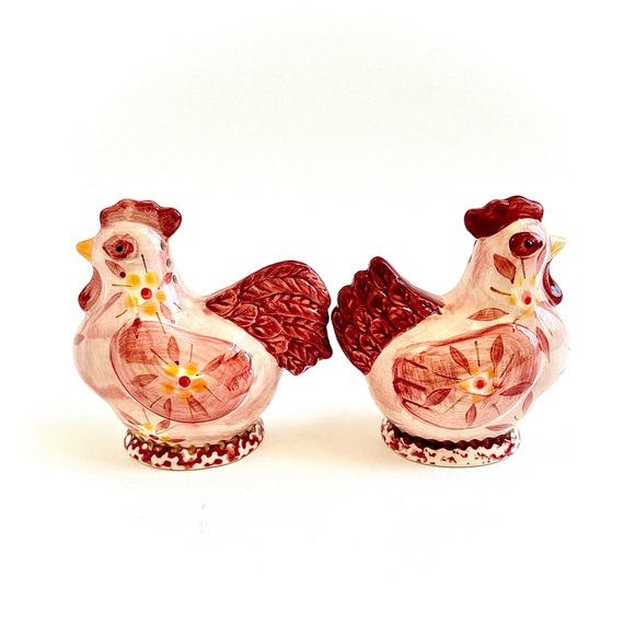 Vintage Temp-tations Old World Cranberry Chicken Salt & Pepper Shakers - Picture 7 of 10